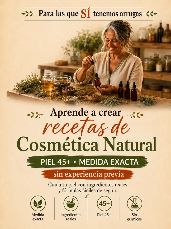 Arrugas, manchas y resequedad ya no son inevitables. Cosmética natural para piel madura 45+, con la medida exacta.